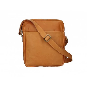 Valódi bőr férfi válltáska konyak színben TR195 Cognac