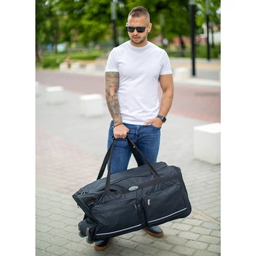 Gurulós utazó táska 80 cm XXL méret fekete színben