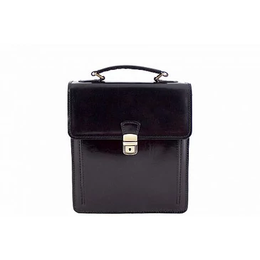 Valódi bőr férfi oldaltáska fekete színben