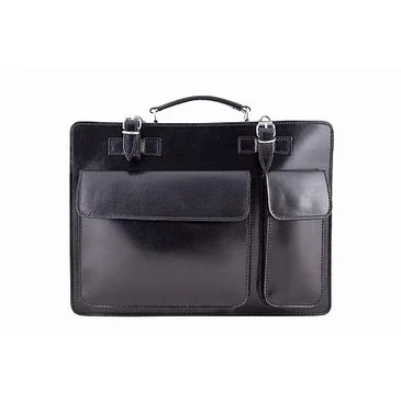 Valódi bőr aktatáska fekete színben