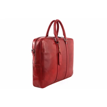 Valódi bőr Aktatáska sötétbarna színben