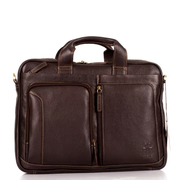 RO-5832 Rosme bőr aktatáska Sötétbarna