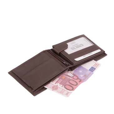 GIULIO valódi bőr férfi pénztárca díszdobozban RFID rendszerrel ( 8 kártyatartó )