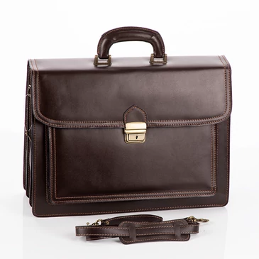  Valódi bőr aktatáska 3 részes* Világosbarna színben