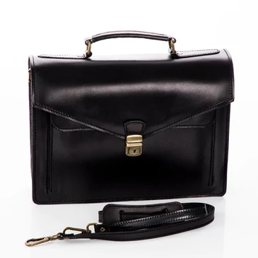 Valódi bőr aktatáska 2 részes sötétbarna színben*