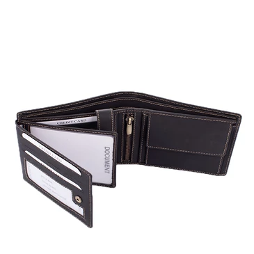 GIULIO valódi bivaly bőr motoros férfi pénztárca díszdobozban RFID rendszerrel 