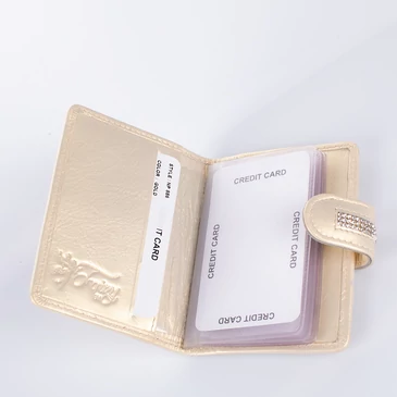 Fairy kristály köves valódi bőr női kártyatartó RFID védelemmel