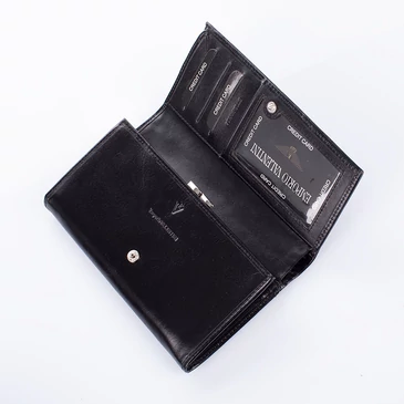 Emporio Valentini bőr pénztárca fekete színben 563-329