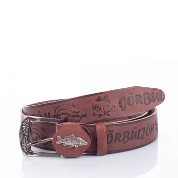 Horgász öv ponty mintával barna színben  135 cm-től 90 cm-ig