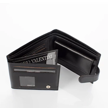 Emporio Valentini férfi bőr pénztárca fekete színben 563561 Black