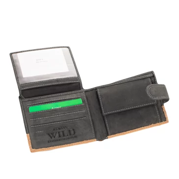 Always Wild férfi bőr pénztárca fekete színben 8666 Black