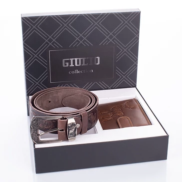 GIULIO vadász pénztárca és öv ajándékcsomag