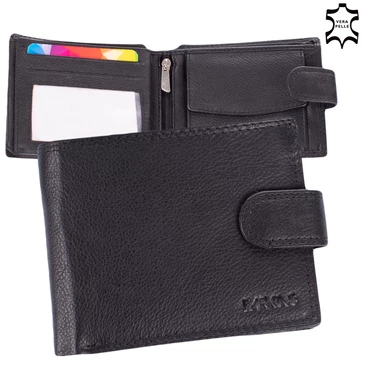 Férfi bőr pénztárca fekete színben 8660X