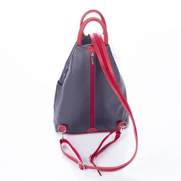 Valódi bőr női hátizsák Kék Piros Fehér színben S6925