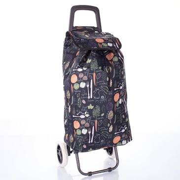 AMICA MODA gurulós bevásárló kocsi zöldség mintával