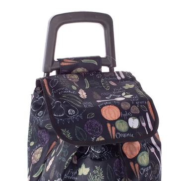 AMICA MODA gurulós bevásárló kocsi zöldség mintával