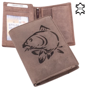 Horgász pénztárca bőr / ponty mintával 5700-carp