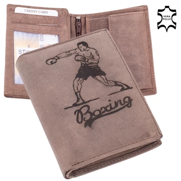 Bőr pénztárca box mintával 5700-boxing