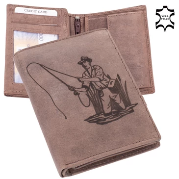 Bőr pénztárca horgász mintával 5700-fishing2