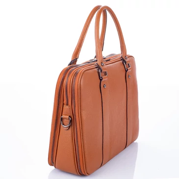 Laptoptartós Valódi bőr üzleti táska NT 8890 cognac