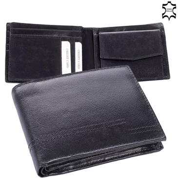 Bőr férfi pénztárca díszdobozban 