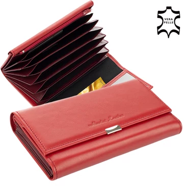 Valódi bőr brifkó pincér pénztárca 7401 bordo