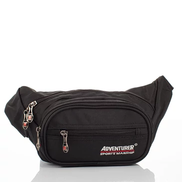 AdventureR nagyméretű 4 zsebes övtáska fekete színben AT5297