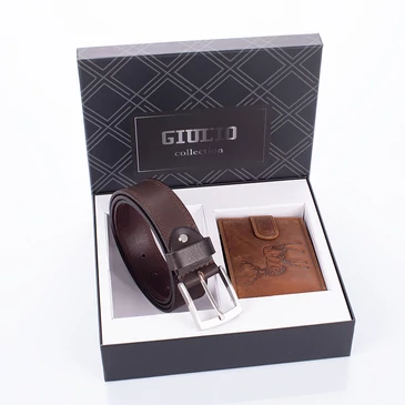 GIULIO vadász pénztárca és öv ajándékcsomag