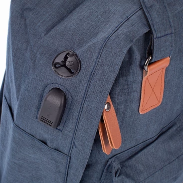 Hátizsák usb töltővel szürke színben