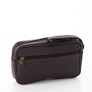 Valódi bőr barna egyrészes autóstáska LA-36