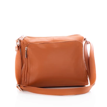 Valódi bőr női oldaltáska barna színben