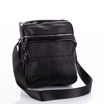 valódi bőr férfi oldaltáska fekete színben JL40 4 Black