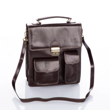 Valódi bőr férfi válltáska fekete színben