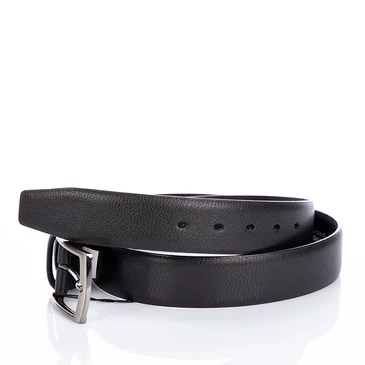 Valódi bőr férfi öv fekete színben* 115cm
