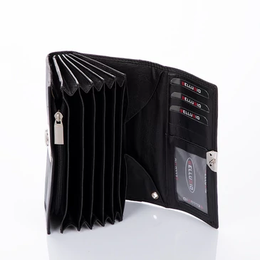Bellugio valódibőr Brifkó pénztárca pincér pénztárca fekete színben