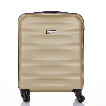 Leonardo Da Vinci  WIZZAIR RYANAIR méretű keményfalú kabinbőrönd 55 x 40 x 20 cm Pezsgő színben