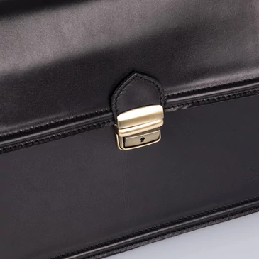 Maxmoda Valódi bőr aktatáska 3 részes fekete színben