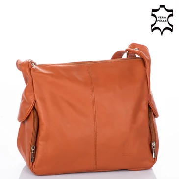 Valódi bőr női táska konyak színben NT 977 FRZ Cognac