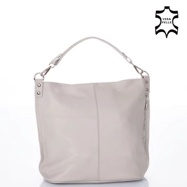 Valódi bőr női táska szürke színben