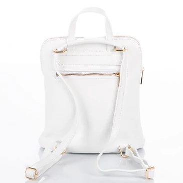 Valódi bőr női Ipad tartós hátizsák S méret Fehér