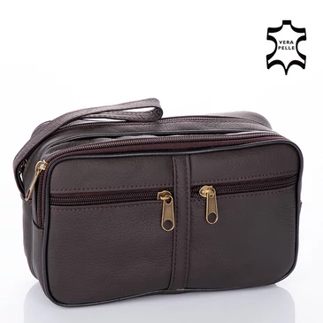 Valódi bőr barna autóstáska kétrészes LA-31