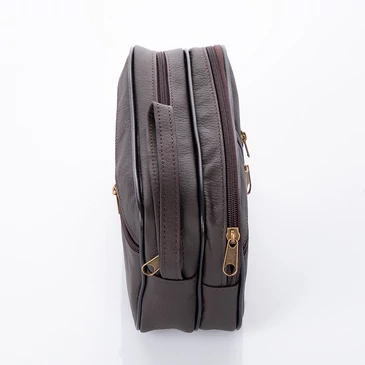 Valódi bőr barna autóstáska kétrészes LA-31