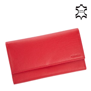 Valódi bőr brifkó pénztárca pincér pénztárca piros színben