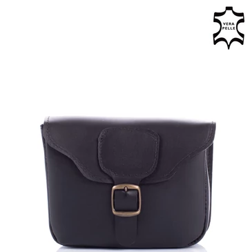 Valódi bőr övre fűzhető táska kétrészes fekete színben DN85 Black