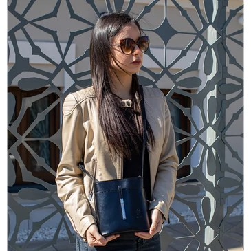 Borse Gianni Valódi bőr női táska fekete színben