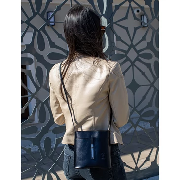 Borse Gianni Valódi bőr női táska fekete színben