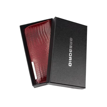 Valódi bőr női pénztárca díszdobozban