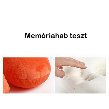 Prémium minőségű memóriahabos nyakpárna sárga színben