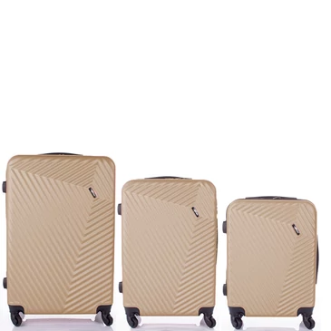 Rhino 3 db-os bőrönd szett Pezsgő színben