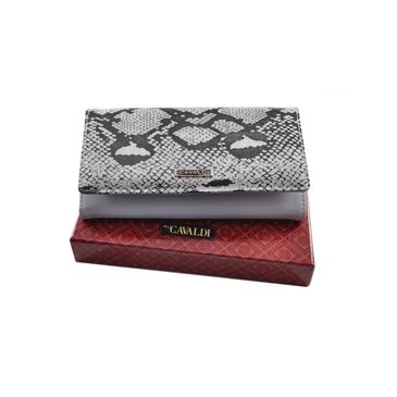 Cavaldi különleges lakk bőr női pénztárca PL27 Silver